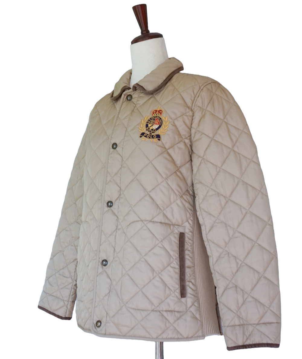 Polo Ralph Lauren Quilted Crest Jacket L Hunting Equestrian Old Money Ivy Coat